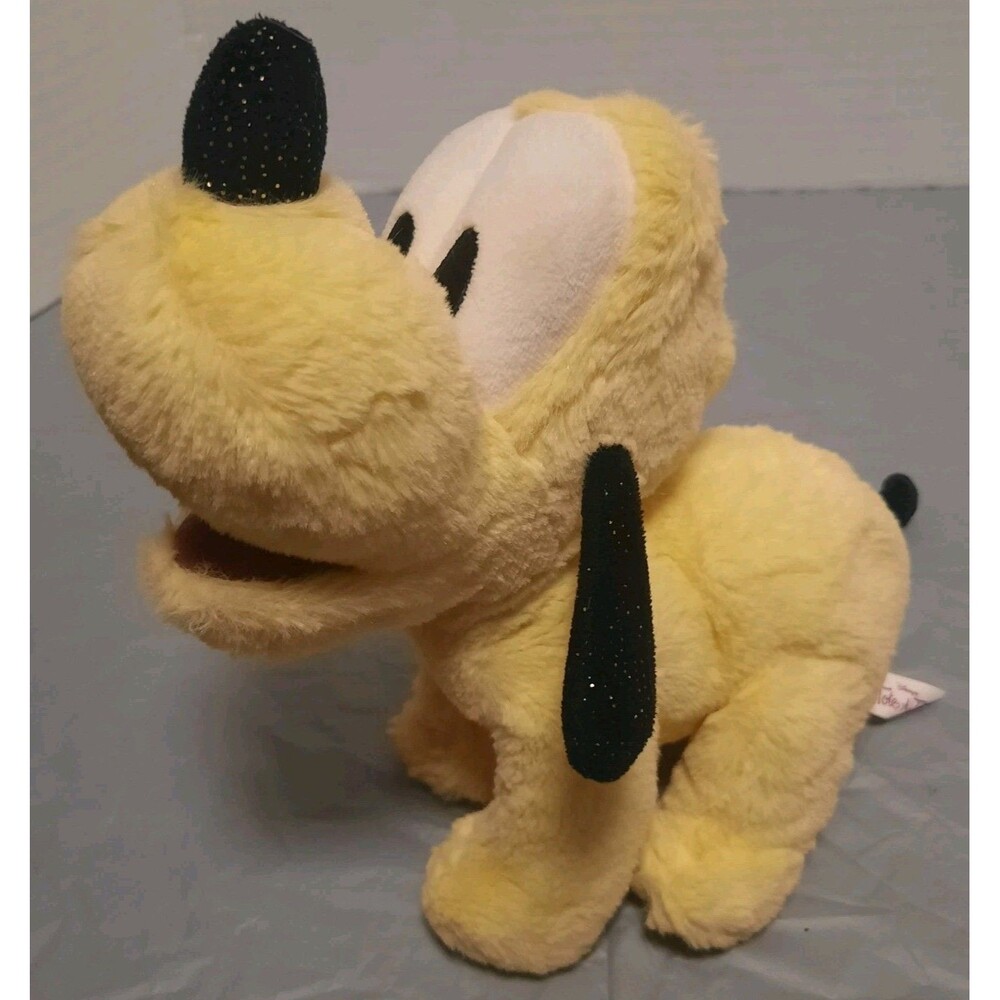Disney Vintage Baby Pluto 9" Tote a Tail Plush, Yellow Plush Stuffed Animal Kids